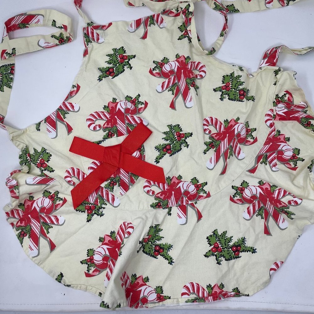 Jessie Steele Girls Christmas Candy Cane Apron